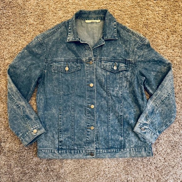 Ellison Women’s 90s Blue Acid Wash Denim Jacket – Size Medium - Picture 1 of 13